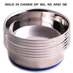 Case Pack of Stainless Steel Heavy Non-Skid Dog Bowls