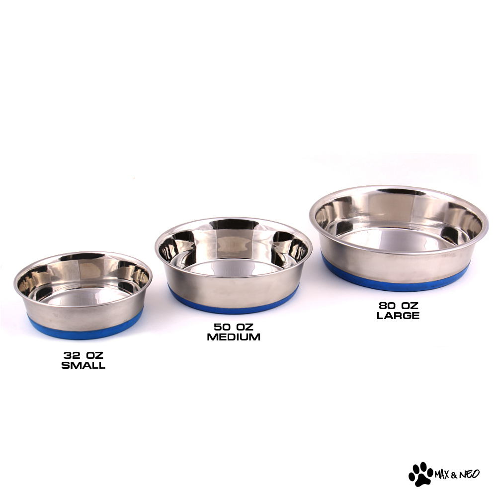 Stainless Steel Dog Bowl Replacements Basic Bowls for Large Dogs